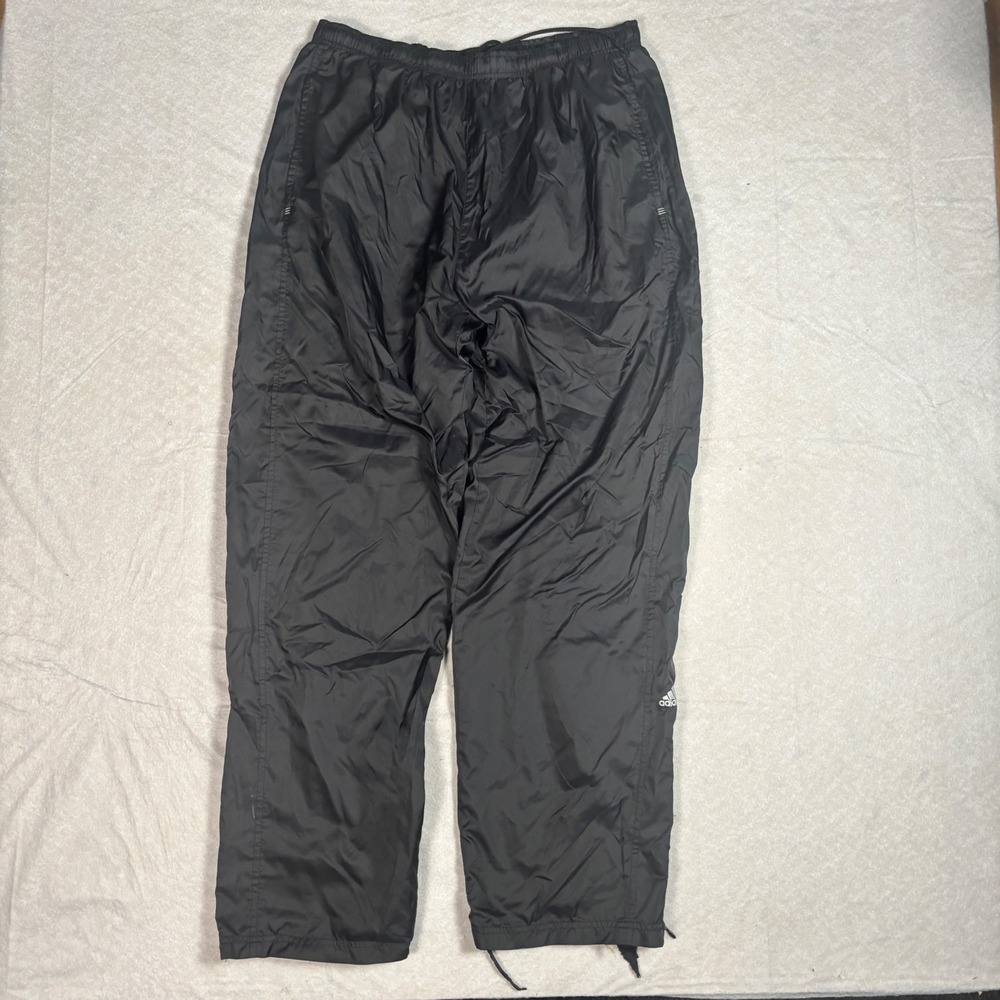 Vintage Black Adidas Windbreaker Track Pants – Size L
